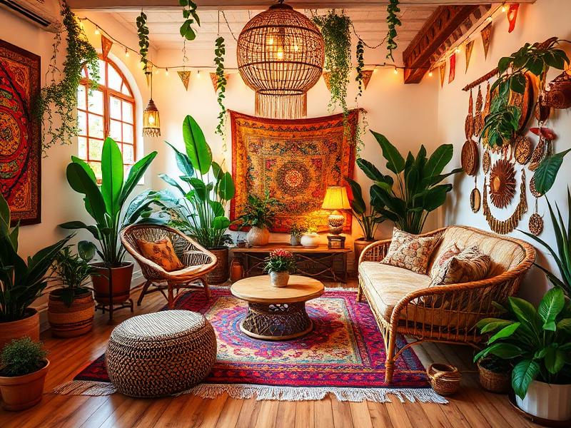 Vibrant Bohemian interior preview